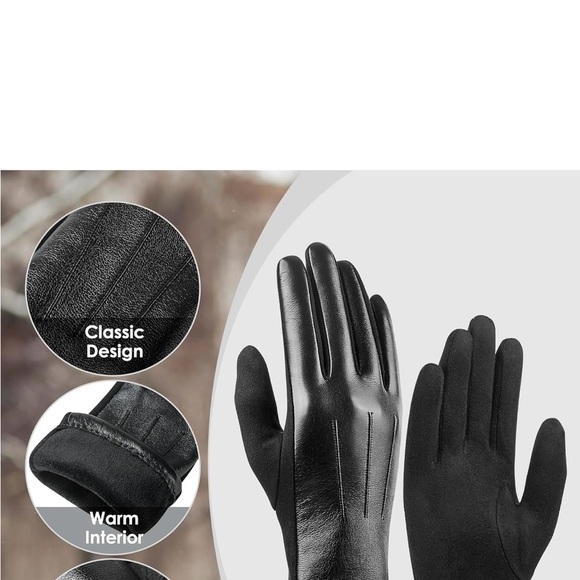 Gloves, Intelligent Touch Screen Warm and Comfortable Wool Lined Gloves 2 Pairs - Picture 4 of 5